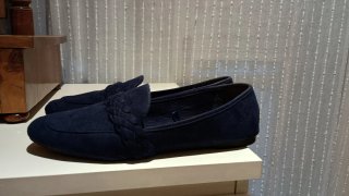 Mocasines planos azul oscuro