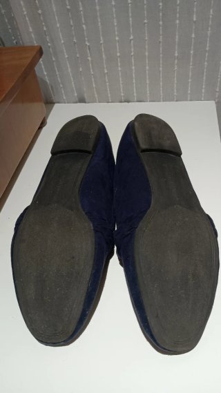 Mocasines planos azul oscuro