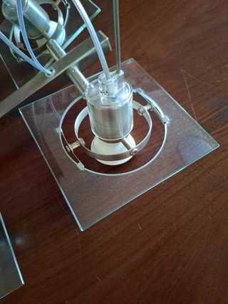 Lámpara de techo metal y cristal
