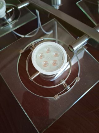Lámpara de techo metal y cristal