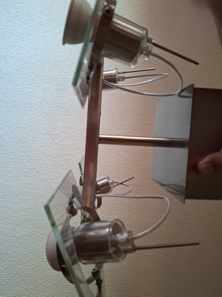 Lámpara de techo metal y cristal