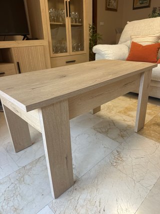 Mesa de centro elevable madera nueva