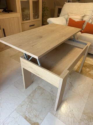 Mesa de centro elevable madera nueva