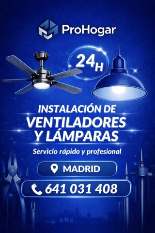 Instalación de ventiladores - Madrid y alrededores