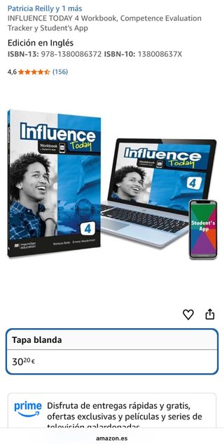 LIBRO WORKBOOK INFLUENCE TODAY 4