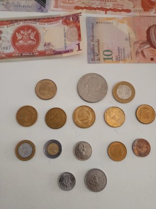 Lotto di Banconote e Monete Americane + 1 Dollaro 1976