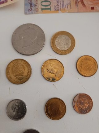 Lotto di Banconote e Monete Americane + 1 Dollaro 1976