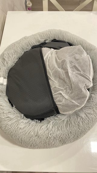 Cama redonda para gato/perro gris