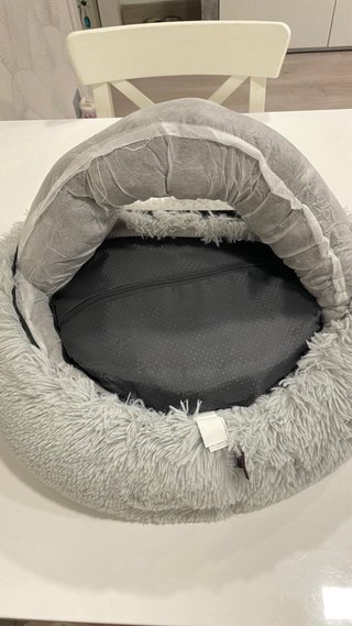 Cama redonda para gato/perro gris