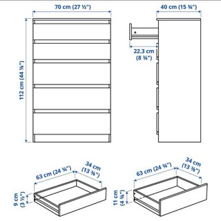 Cómoda KULLEN Ikea Blanca