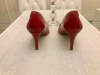 Stilettos charol rojo Martinelli pin up retro piel