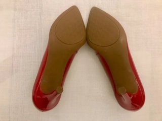 Stilettos charol rojo Martinelli pin up retro piel