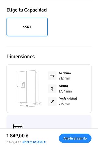 Nevera Americana Samsung