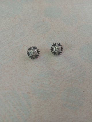 Pendientes copo de nieve turquesa y plata