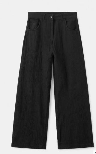 Pantalón recto negro Mango Talla L