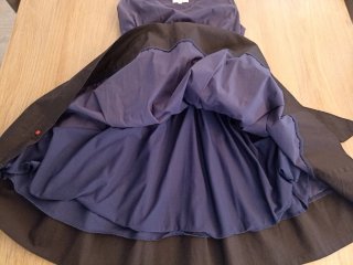 Vestido tirantes azul y negro