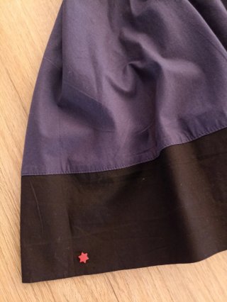 Vestido tirantes azul y negro