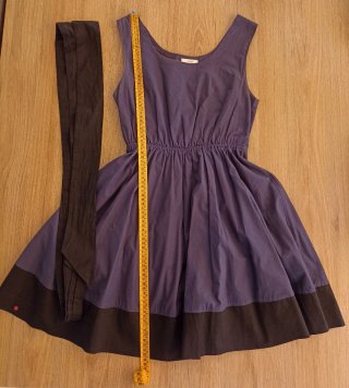 Vestido tirantes azul y negro