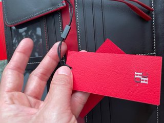 Cartera Carolina Herrera CH Marrón y Rojo
