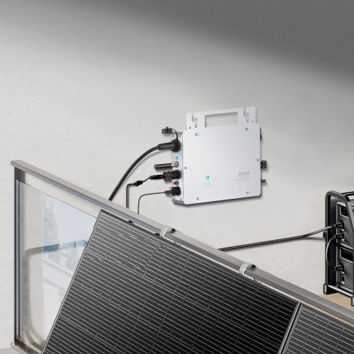 Inversor Micro Solar de Conexión a Red, 600W, Inversor Micro Solar, Inversor de Conexión a Red de Aleación de Aluminio Impermeable IP67, Voltaje de Funcionamiento DC18-50V con Antena Wifi APP y Ca...