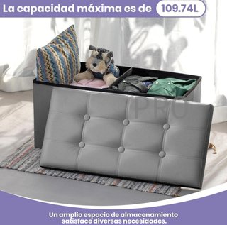 Puff y banco de almacenaje de 80L - Cosyland