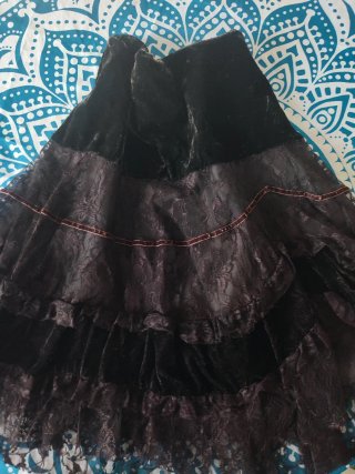 Falda Lazada Negra
