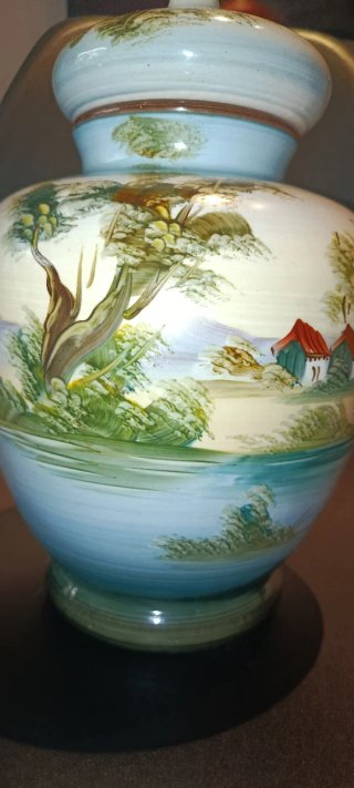 Tibor Orza GRANDE cerámica vintage Pintado mano