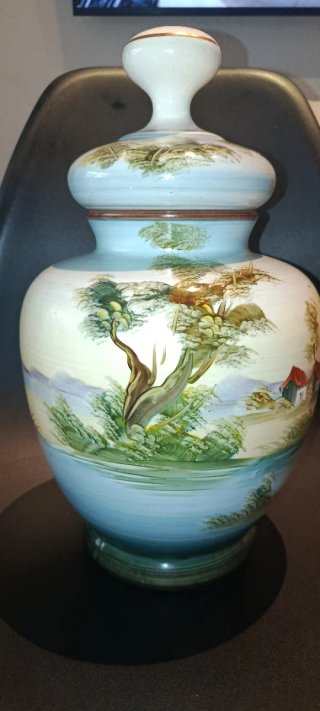 Tibor Orza GRANDE cerámica vintage Pintado mano