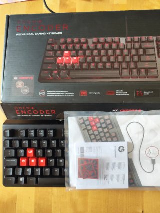 Teclado Gaming Omen Encoder MX Cherry Negro/Rojo