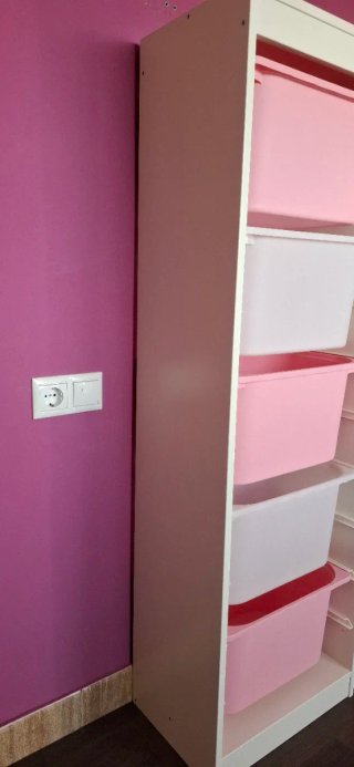 Cajonera Infantil Juguetes Rosa y Blanca