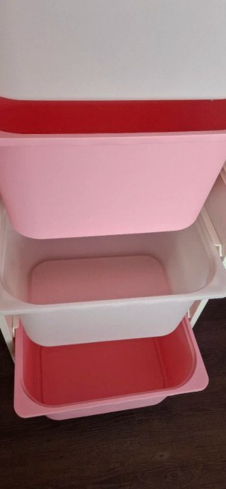 Cajonera Infantil Juguetes Rosa y Blanca