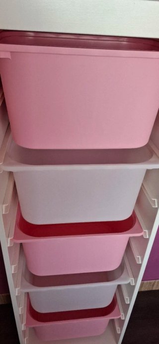 Cajonera Infantil Juguetes Rosa y Blanca
