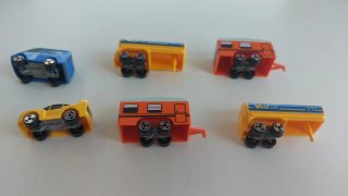 Lote de 6 coches y caravanas de juguete