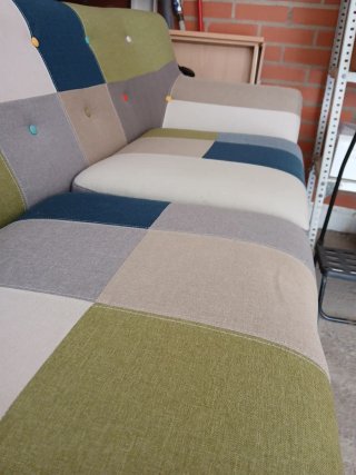 Sofá estilo sueco patchwork