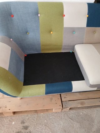 Sofá estilo sueco patchwork