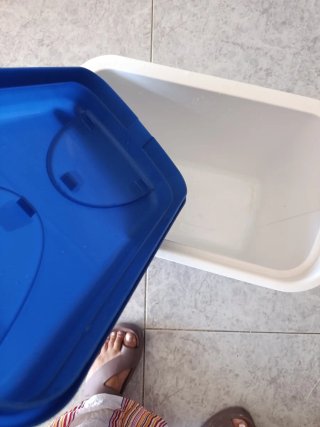 Nevera portátil azul
