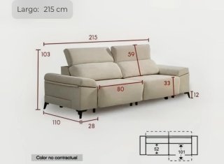 Sofá Corsa 3 plazas XL gris