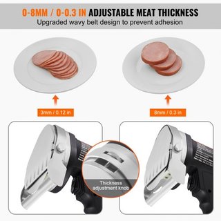 Cuchillo Eléctrico para Shawarma, Cuchillo Profesional Turco para Kebab de 80W, Cortador de Gyro de Acero Inoxidable Comercial, Cortadora de Carne de Doner Kebab con 2 Cuchillas, Diámetro de Cuchi...