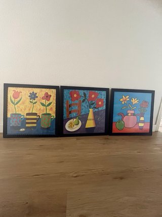 Conjunto de 3 cuadros decorativos