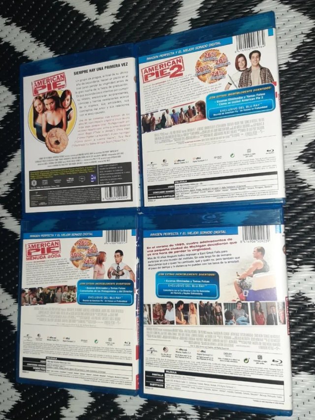 AMERICAN PIE COLECCION 1,2,3,y 4, BLURAY DESCATALG