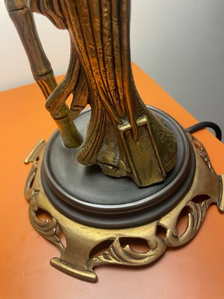 Lámpara Oriental Antigua Figura Mujer