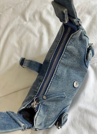 Bolso vaquero pequeño con cremallera