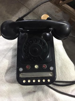 Telefono a disco nero