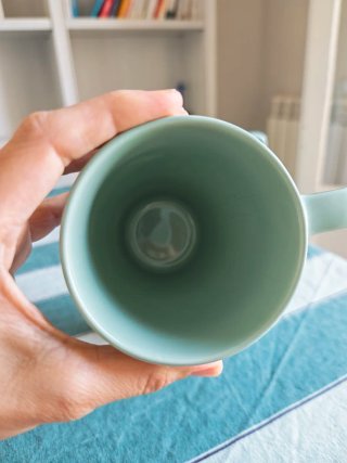 4 Tazas de desayuno color teal