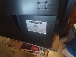 Televisor Werner Antiguo Marrón y Blanco