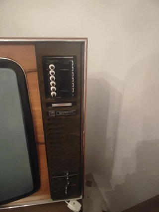 Televisor Werner Antiguo Marrón y Blanco