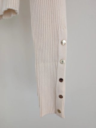 Jersey Zara cuello abierto beige