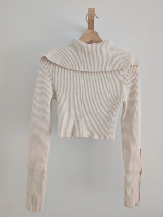 Jersey Zara cuello abierto beige