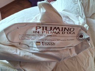 Piumino matrimoniale vera piuma d'oca