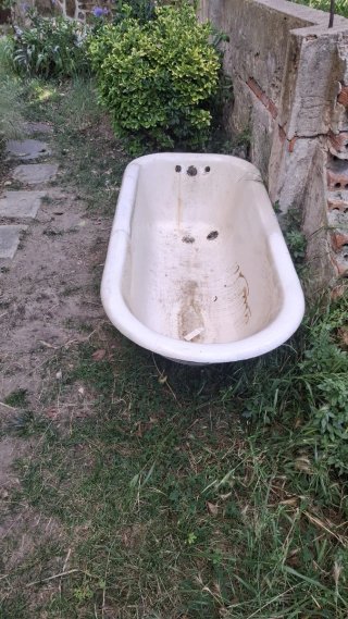 Bañera de porcelana antigua recoger en algorta